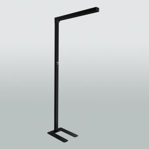 LED-Arbeitsplatz-Stehleuchte; Raster; Schwarz; Weiss oder Silber
