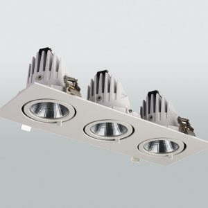LED-Deckeneinbaustrahler kardanisch; 145mm; 3-Flammig; 4.000K