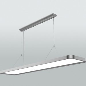 LED-Arbeitsplatz-Pendelleuchte 1200mm;abgerundet; silber